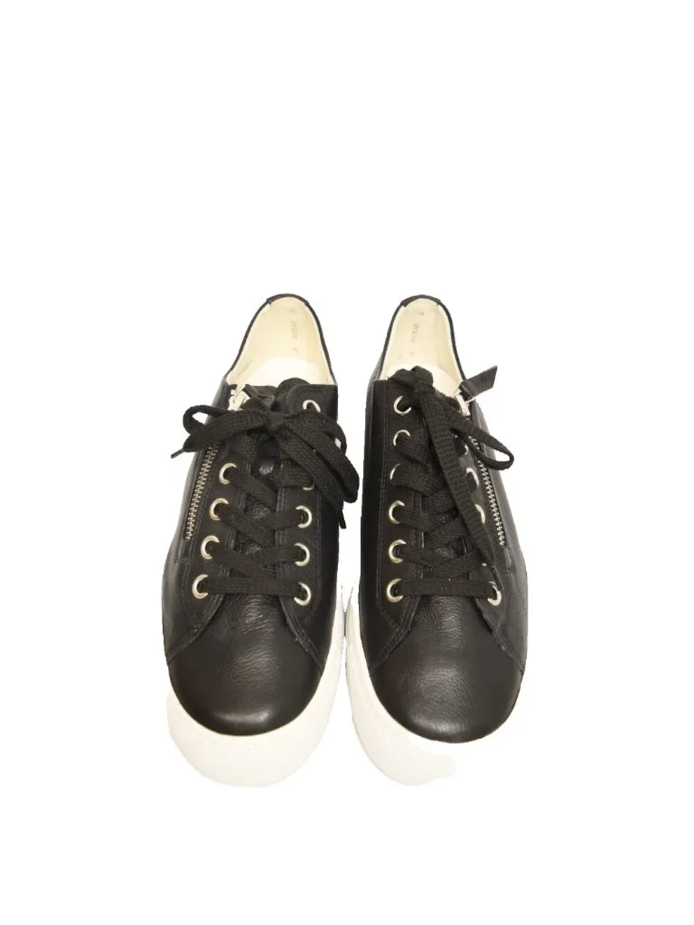 NEW $440 PAUL GREEN skylar platform sneaker TRAINER LEATHER BLACK 9.5 US (TF22)